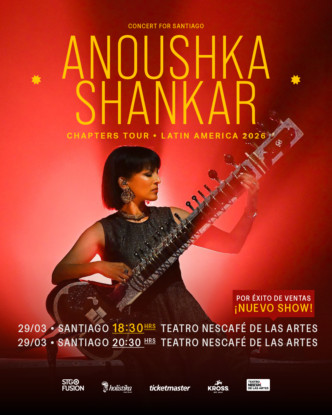 Anoushka Shankar agenda segundo concierto en Chile